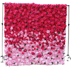 Lofaris 3D Gradient Red Pink Flower Wall Wedding Party Decor