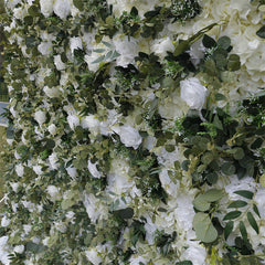 Lofaris 3D Green Leaves White Flowel Wall Decor For Garden