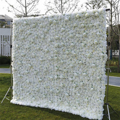 Lofaris 3D White Rose Artificial Flower Wall Decor For Wedding