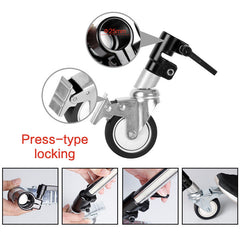 Lofaris 3Pcs Black Photography Stand Swivel Caster Wheel