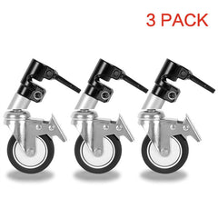 Lofaris 3Pcs Black Photography Stand Swivel Caster Wheel