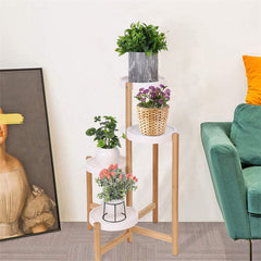 Lofaris 4 Tier Bamboo Plant Stand Tall Corner Indoor Flower Pot
