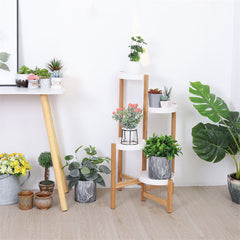 Lofaris 4 Tier Bamboo Plant Stand Tall Corner Indoor Flower Pot