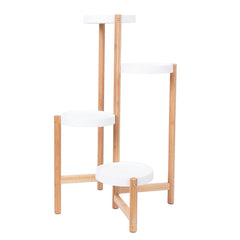 Lofaris 4 Tier Bamboo Plant Stand Tall Corner Indoor Flower Pot