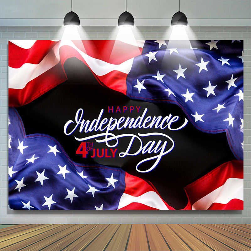 Lofaris 4th July Fluttering Usa Flag Independence Day Backdrop