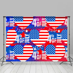 Lofaris 4th July Usa Flag Hearts Independence Day Backdrop