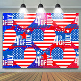 Lofaris 4th July Usa Flag Hearts Independence Day Backdrop