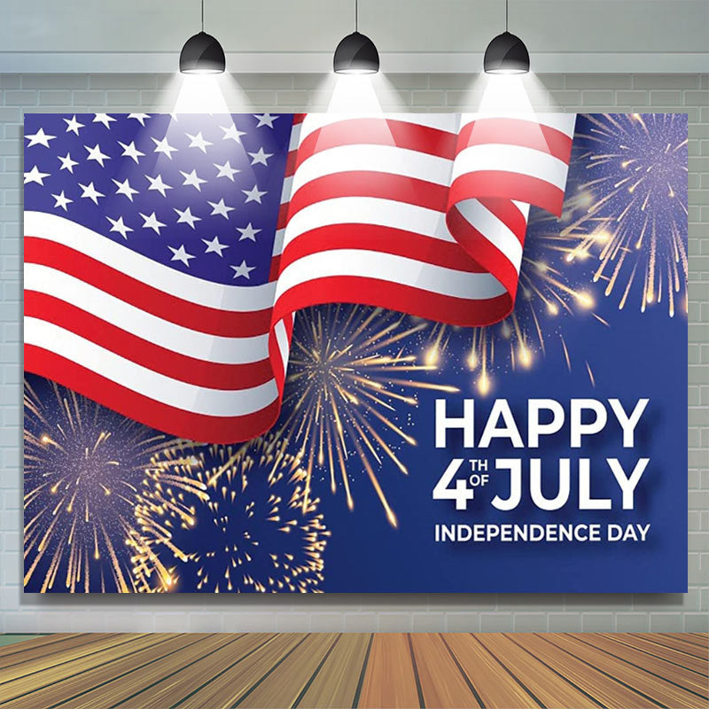 Lofaris 4th Of July Sparks USA Flag Independence Day Backdrop