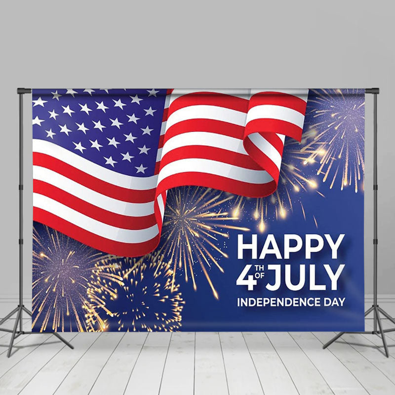 Lofaris 4th Of July Sparks USA Flag Independence Day Backdrop