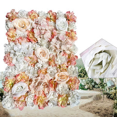 Lofaris 5 Pack Artificial Silk Flower Wall Panel For Wedding Decor