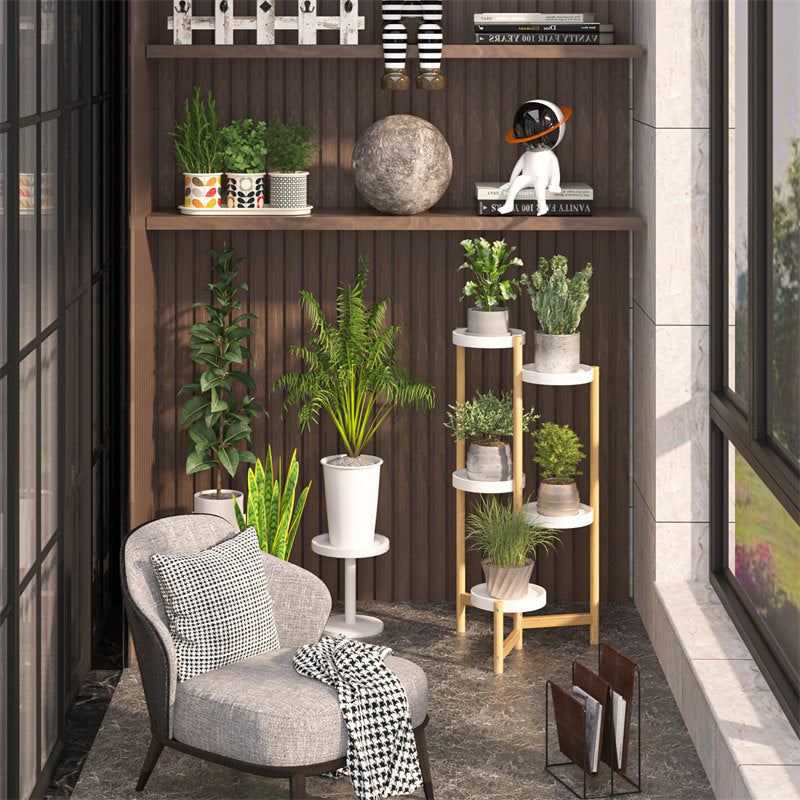 Lofaris 5 Tier Tall Corner Plant Stand Holder For Outdoor Garden