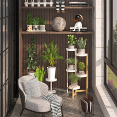 Lofaris 5 Tier Tall Corner Plant Stand Holder For Outdoor Garden