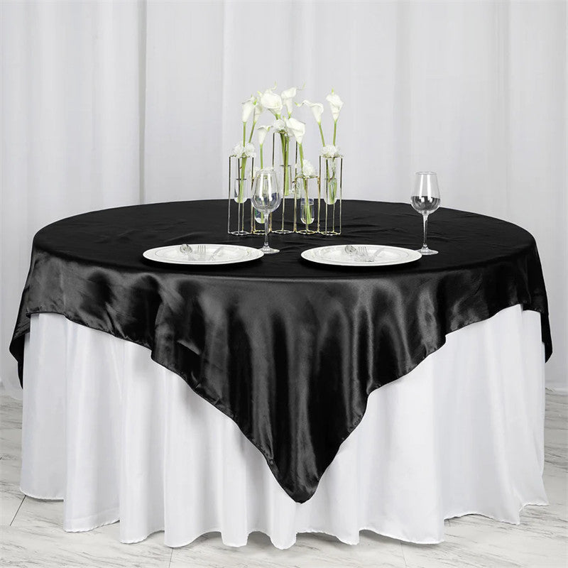 Lofaris 57X57 Inch Events Square Smooth Satin Table Overlay