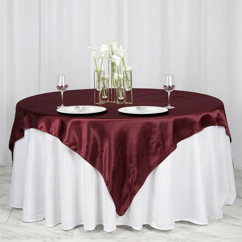 Lofaris 57X57 Inch Events Square Smooth Satin Table Overlay