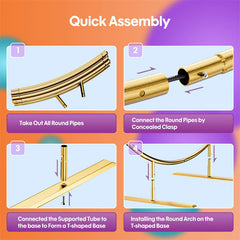 Lofaris 6.6FT Party Round Backdrop Stand Balloon Arch Frame