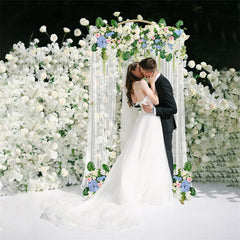 Lofaris 6.6X3.3FT Gold Wedding Balloon Arch Backdrop Stand