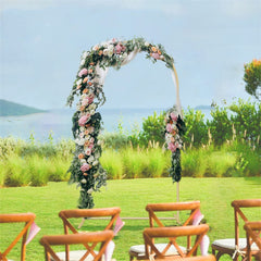 Lofaris 6.6X3.3FT Gold Wedding Balloon Arch Backdrop Stand
