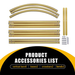 Lofaris 6.6X3.3FT Gold Wedding Balloon Arch Backdrop Stand