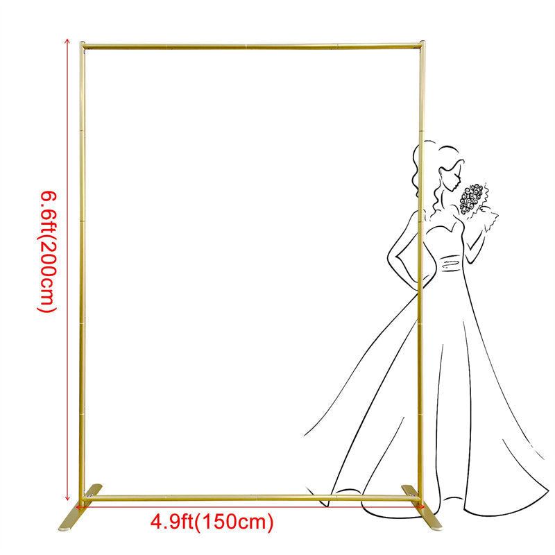 Lofaris 6.6X5FT Gold Square Balloon Arch Frame For Wedding