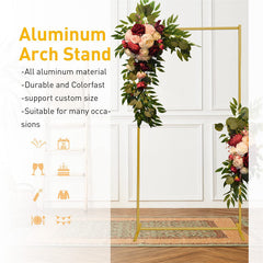 Lofaris 6.6X6.6FT Gold Aluminum Wedding Arch Backdrop Stand