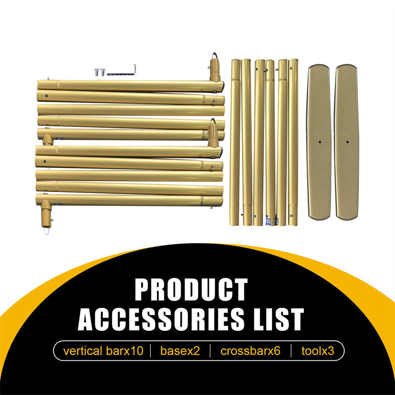 Lofaris 6.6X6.6FT Gold Aluminum Wedding Arch Backdrop Stand