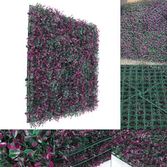 Lofaris 6 Pcs Artificial Purple Leaves Panels Outdoor Decor