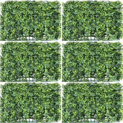 Lofaris 6 Pcs Green Artificial Hedges Panels For Outdoor Decor