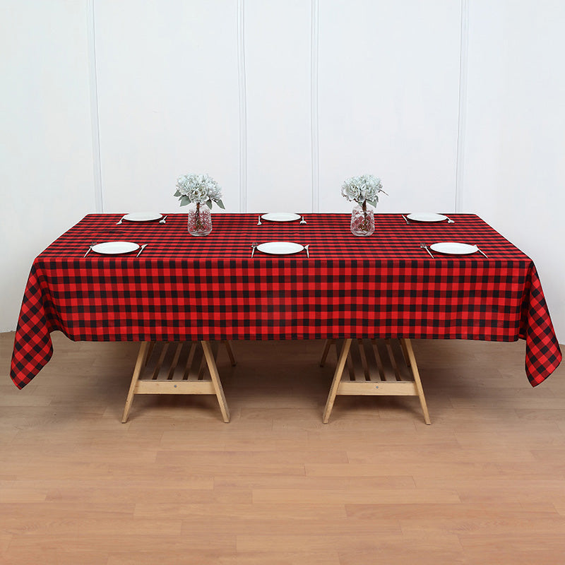 Lofaris 60X102 Inch Seamless Buffalo Plaid Rectangle Tablecloth