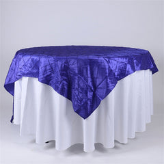 Lofaris 60X60 Inch Taffeta Pintuck Square Table Overlay