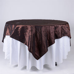 Lofaris 60X60 Inch Taffeta Pintuck Square Table Overlay