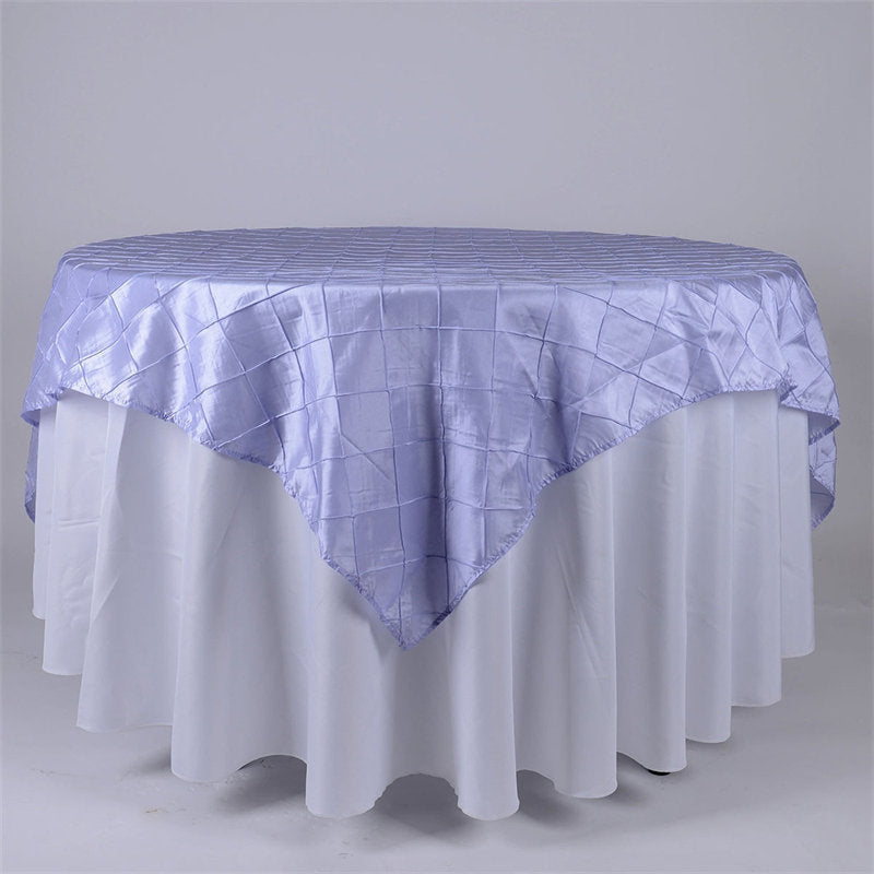 Lofaris 60X60 Inch Taffeta Pintuck Square Table Overlay