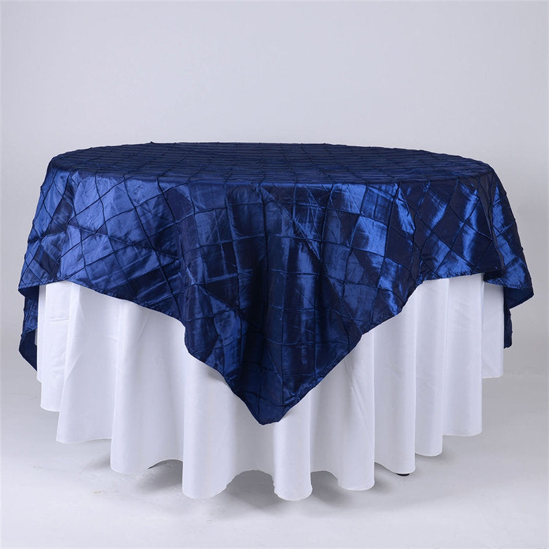 Lofaris 60X60 Inch Taffeta Pintuck Square Table Overlay
