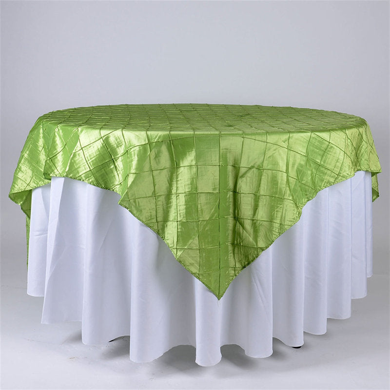 Lofaris 60X60 Inch Taffeta Pintuck Square Table Overlay