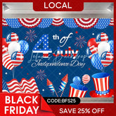 Lofaris (7 Day Delivery) 4th of July Balloon Independence Backdrop