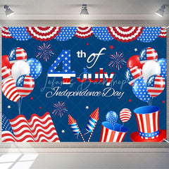 Lofaris (7 Day Delivery) 4th of July Balloon Independence Backdrop