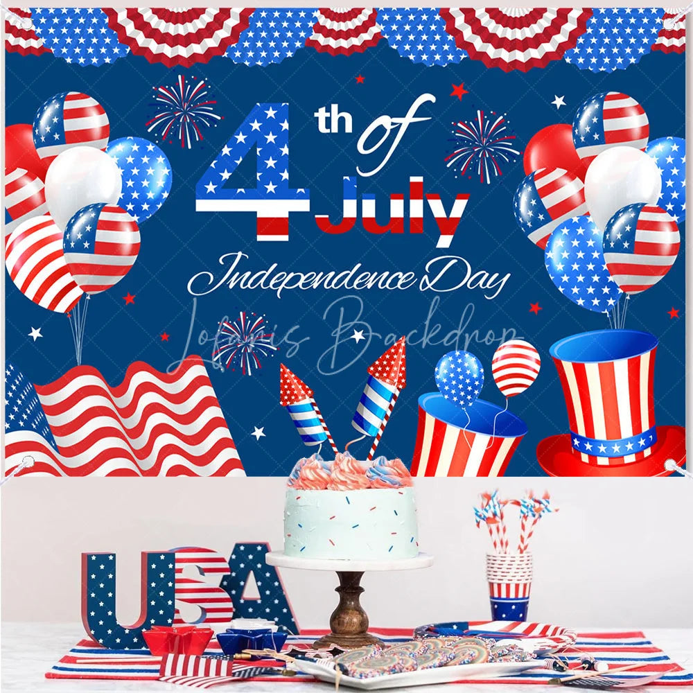 Lofaris (7 Day Delivery) 4th of July Balloon Independence Backdrop