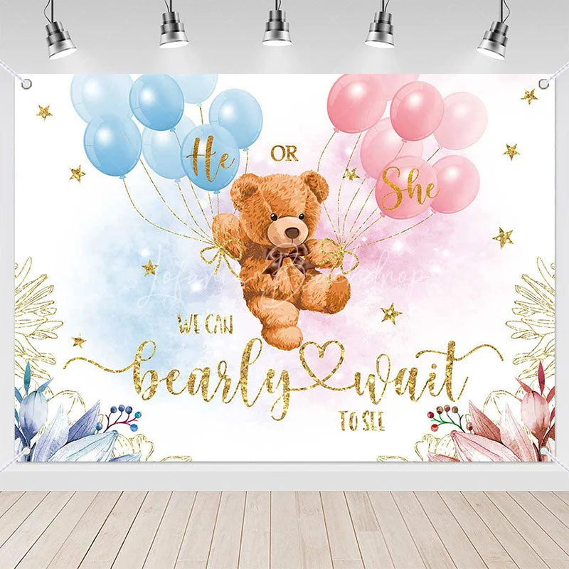 Lofaris (7 Day Delivery) Bearly Wait Baby Shower Party Backdrop