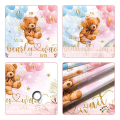 Lofaris (7 Day Delivery) Bearly Wait Baby Shower Party Backdrop