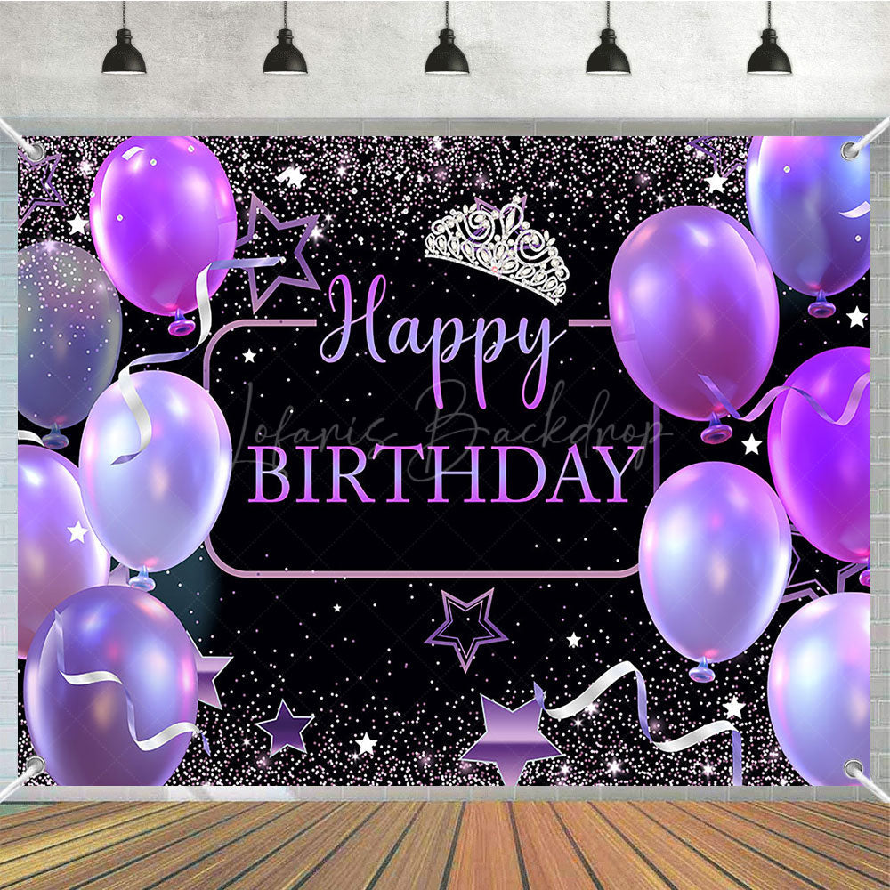 Lofaris (7 Day Delivery) Birthday Balloon Purple Party Backdrop