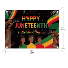 Lofaris (7 Day Delivery) Freedom Happy Juneteenth Backdrop