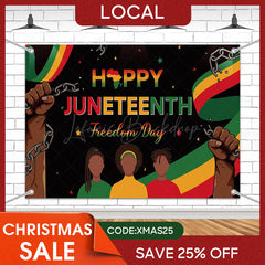 Lofaris (7 Day Delivery) Freedom Happy Juneteenth Backdrop