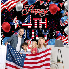 Lofaris (7 Day Delivery) Independence US Flag Backdrop