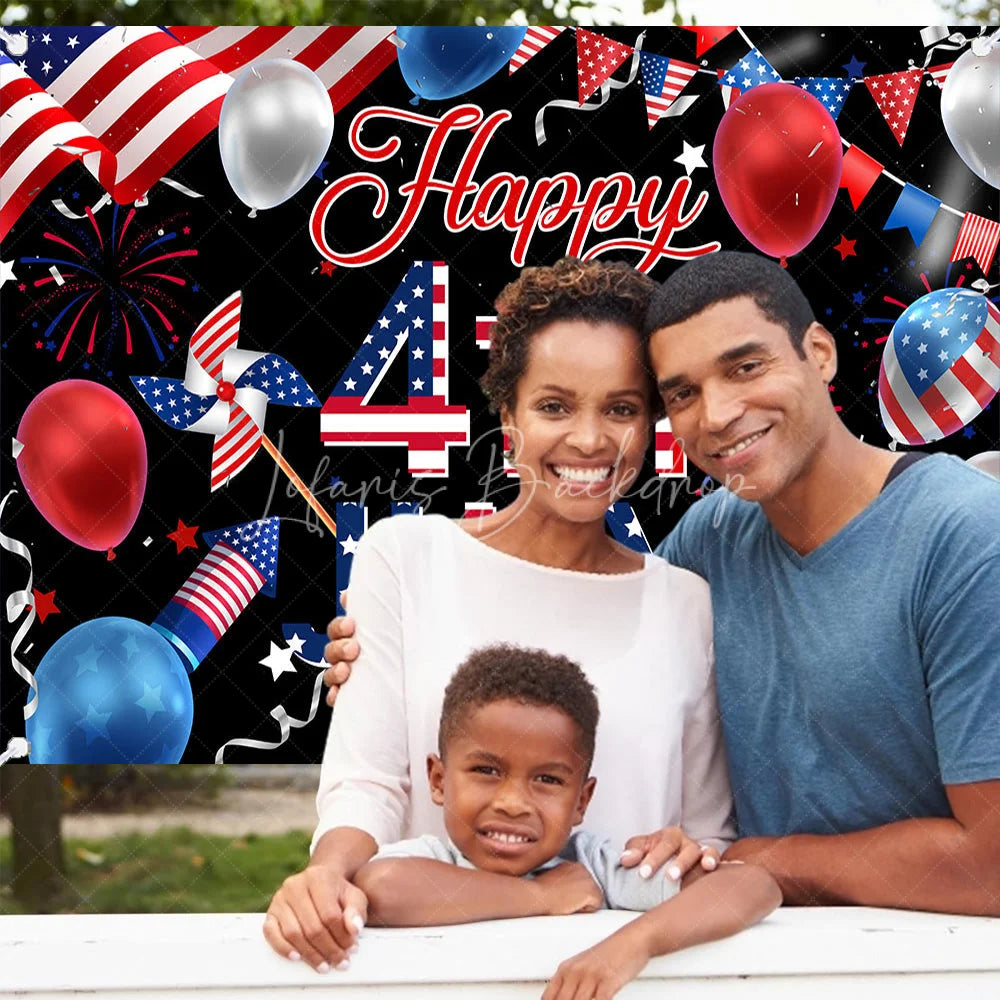 Lofaris (7 Day Delivery) Independence US Flag Backdrop