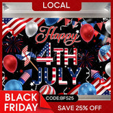 Lofaris (7 Day Delivery) Independence US Flag Backdrop