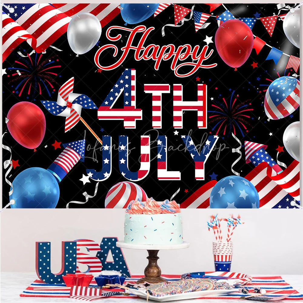 Lofaris (7 Day Delivery) Independence US Flag Backdrop
