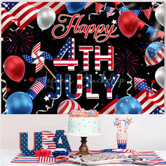 Lofaris (7 Day Delivery) Independence US Flag Backdrop