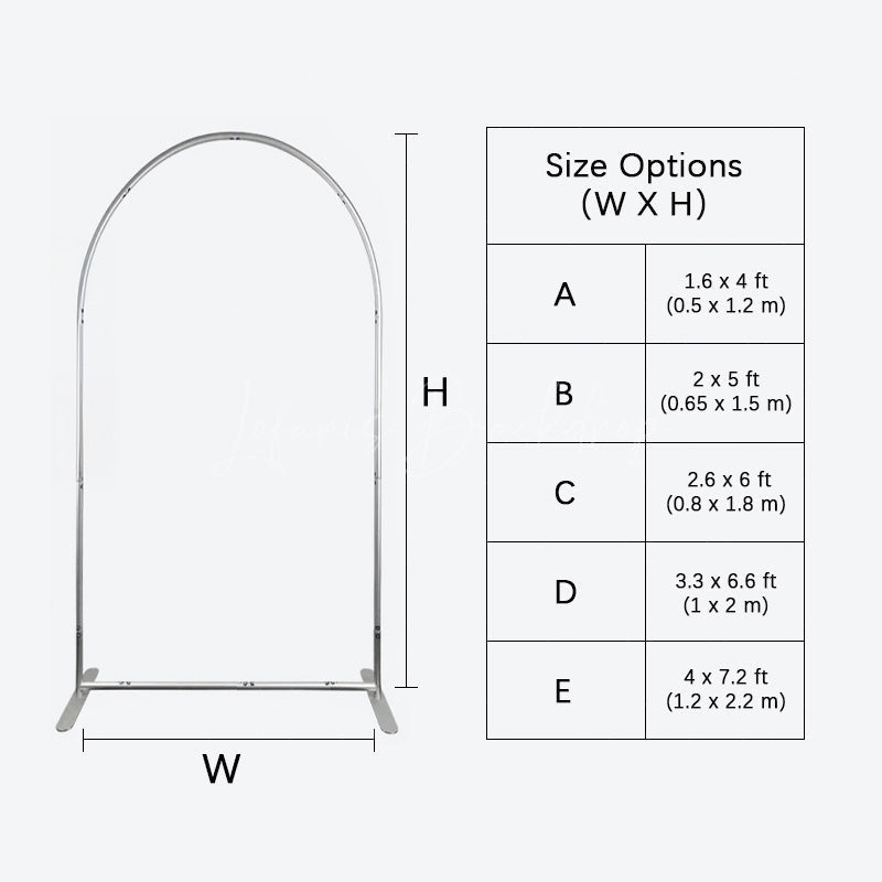 Lofaris (7 Day Delivery) Silver Wedding Backdrop Flower Arch Frame Party Decor