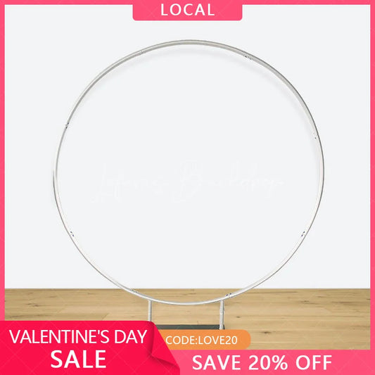 Lofaris (7 Day Delivery) Silver Round Heavy Duty Wedding Party Backdrop Stand