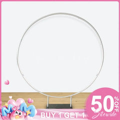Lofaris (7 Day Delivery) Silver Round Heavy Duty Wedding Party Backdrop Stand