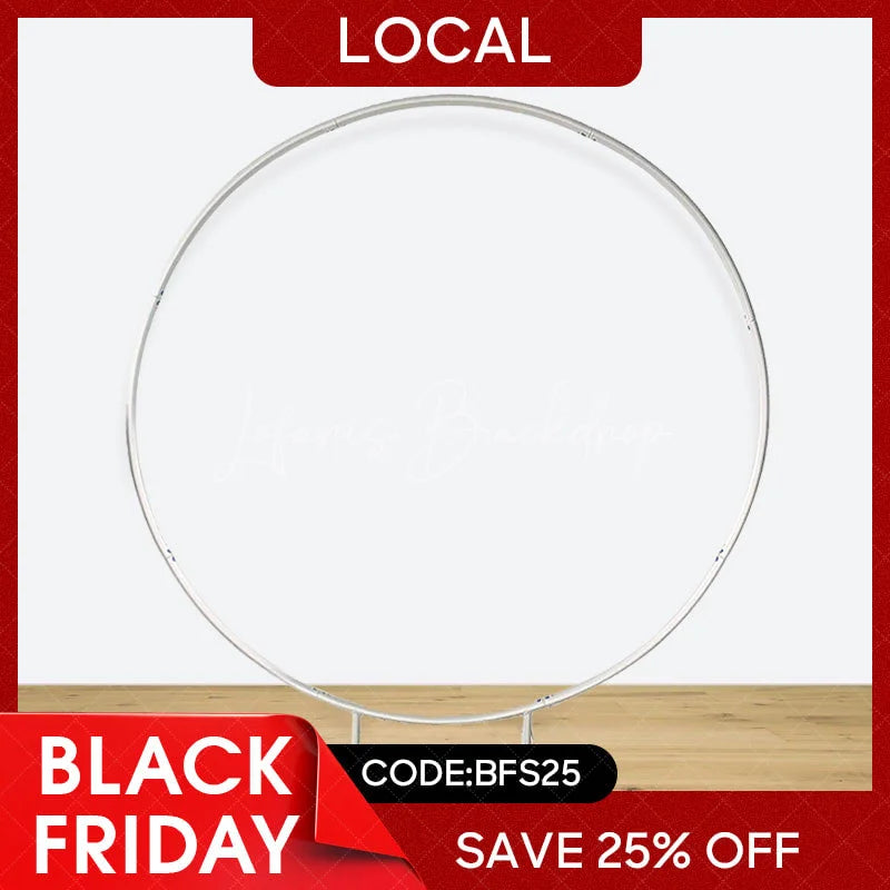 Lofaris (7 Day Delivery) Silver Round Heavy Duty Wedding Party Backdrop Stand